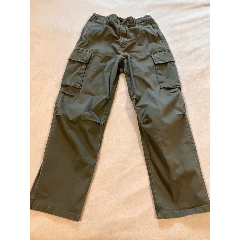 H&M Cargo Pants Mens Small Drab Olive Green Relaxed Fit